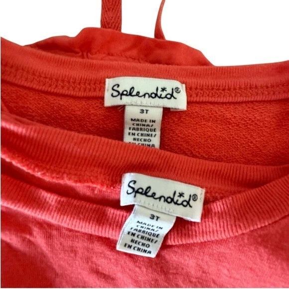 Espléndido Conjunto de Vestido y Pullover de Dos Piezas Coral Talla 3T Foto 4 de 4