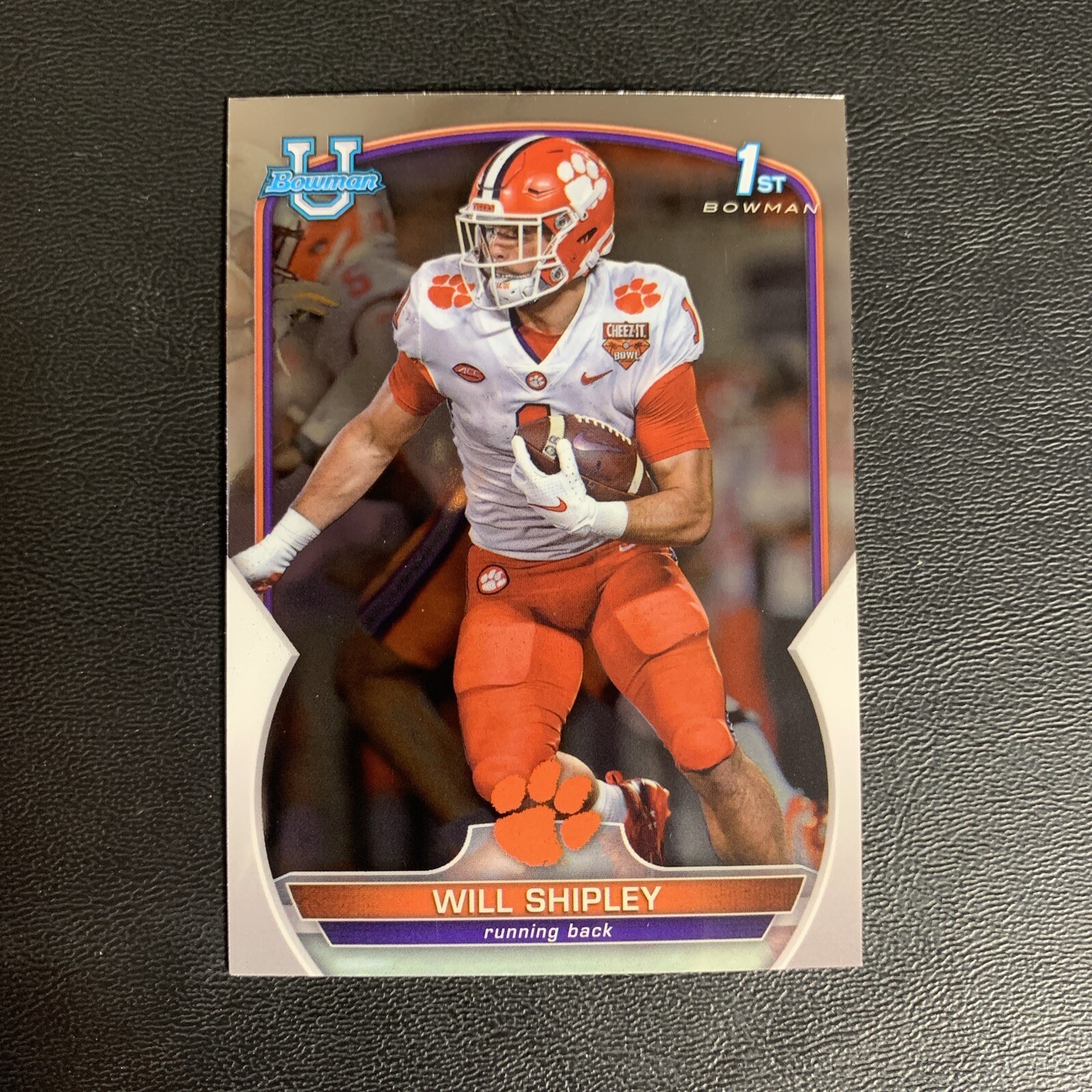 2022 Bowman University Chrome - #73 Will Shipley (RC) 1st Clemson Tigers