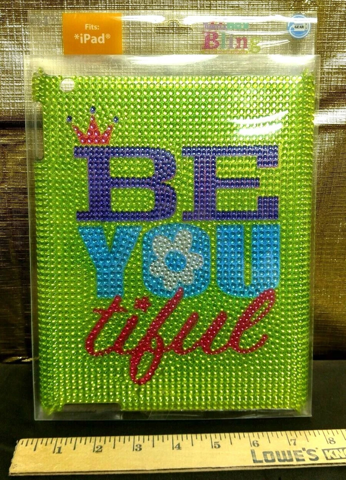 iPad Case 2 / 3 / 4 GEN Hard Shell Tablet Rhinestone Crystal Bling Be-YOU-tiful - Image 2 of 3