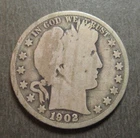 1902 O  Barber Silver Half Dollar - 90% Silver * (P3496)
