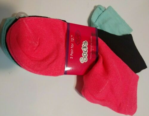 Ladies ankle socks Fancy Assorted Designs-3 Colors 9-11 cotton blend NEW