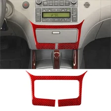 For Hyundai Azera Red Carbon Fiber Car Interior Center Storage Frame Cover Trim