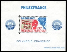 FRENCH POLYNESIA 361a - Philexfrance '82 Exhibition "Souvenir Sheet" (pb84067+)