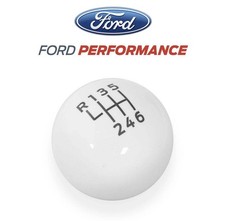 Ford Performance White 6-speed Shift Knob 20152022 Mustang Mach 1 Bullit