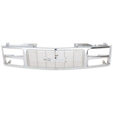 Grille For 88-99 Gmc K1500 C1500 Chrome Plastic