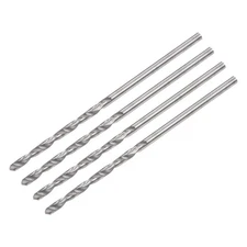 1.4mm C2/K20 Tungsten Carbide Straight Shank Spiral Flutes Twist Drill Bit 4sets