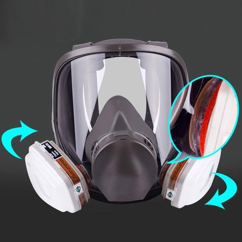 Masque à gaz visage complet masque de protection respiratoire masque anti-poussière sécurité protection masque complet Allemagne - Photo 3/12
