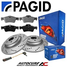 FOR MERCEDES CLS220 MK2 PAGID DRILLED REAR BRAKE DISCS & PADS SET