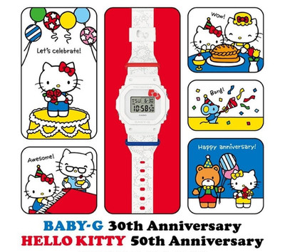 Hello Kitty Casio G-Shock Baby-G BGD-565KT-7JR Watch 50th Anniversary Limited