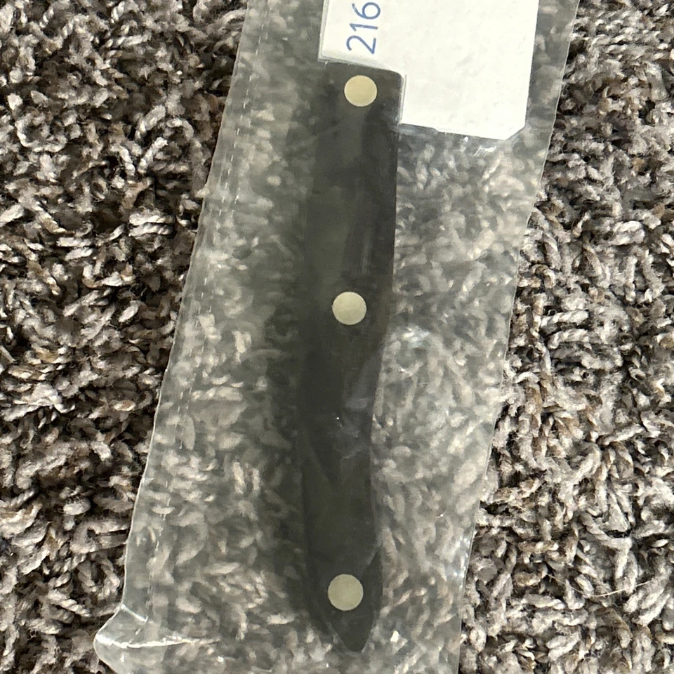 2166 Cutco 5” Santoku Style Chef Knife Classic Brown Handle - Image 3 of 4