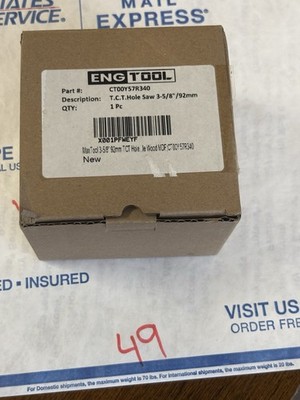 ENG TOOLS TCT, 92mm, 3 -5/8'', Tungsten Hole Saw Multi-purpose Carbide (New)