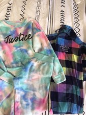 2 Pairs Justice Size 12/14 Pajamas Sets