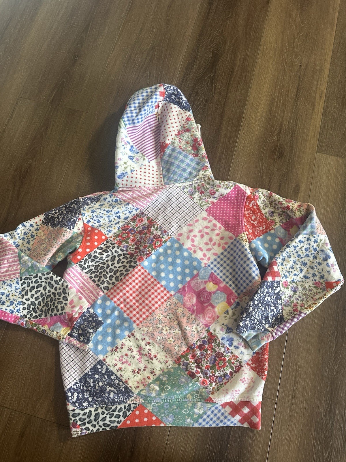 Teddy Fresh Patchwork Multicolor Knit Cotton Hood… - image 5