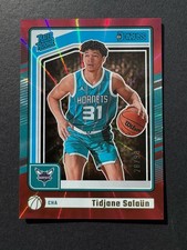 2024-2025 Panini Donruss Basketball Tidjane Salaun Red Laser /99 Rated Rookie