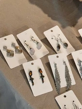 50 Pairs Of Earrings Lot Studs Pierced Mixed Brands