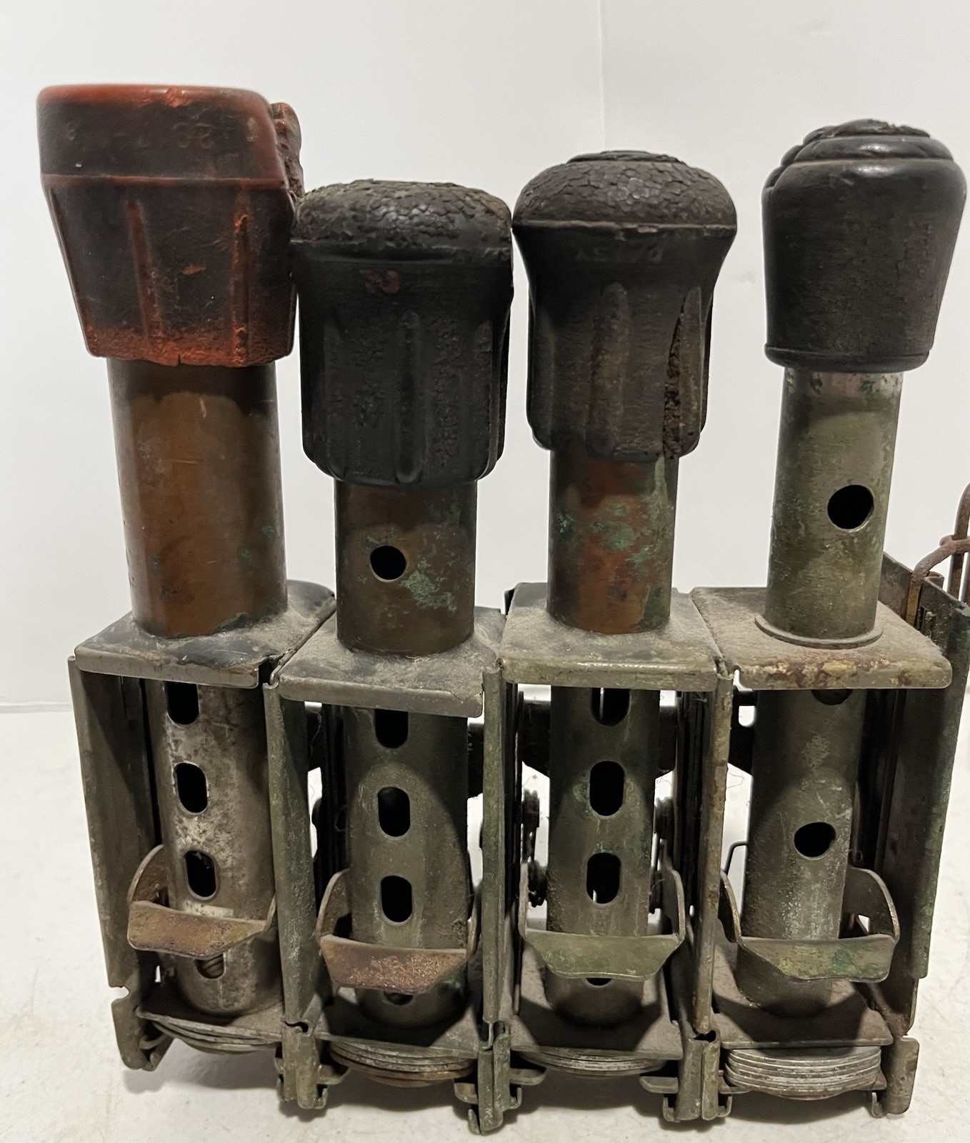 Vintage Trolley Bus Coin Token Changer 4-Barrel Belt Worn