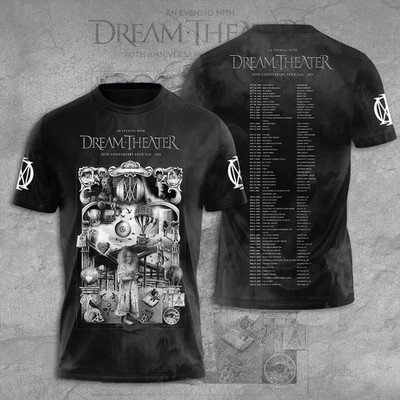An Evening With Dream Theater 40th Anniversary Tour 2024-2025 3D T shirt SG2190