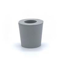 Gummistopfen, Laborstopfen Grau Ø 25-31 Mm Mit 17 Mm Bohrung