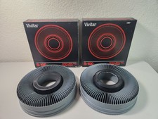 Set of 2 Vivitar S-100 Rotary Slide Trays 2x2 Slides w/ Original Boxes