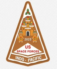 US Space Force Limited Edition Holiday 2025 Patch, PVC, 4 Inch, Hook and Loop