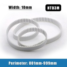 Timing Belt HTD3M Closed Loop 801-999mm PU Built-in Steel Wire Belt 10mm Width