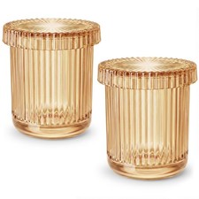 Bathroom Organizers and Storage,2 Pack Glass Qtip Holder Dispenser,Bathroom E...