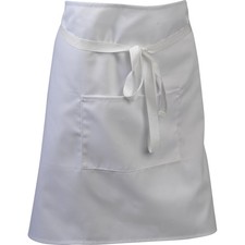 Kellner Kellnerin Profi Bistroschürze mit Tasche Restaurant Bar Pinny weiß