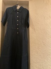Brand New Denim Button Front Midi Shirt Dress Size 10 Petite  Blue Colour