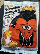 VTG 1990 Halloween Voracious Vampire Decorative Yard Bag - Sealed/NEW