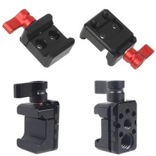 Quick Release 1/4" 3/8" Mounting Hole NATO Rail Clamp Cold Shoe Mount for Camera