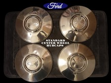Set Of 4 Vintage Standard Wheel Chrome Dog Dish Ford Hubcaps Set Of 4 Vintage Standard Wheel Chrome Dog Dish Ford Hubcaps