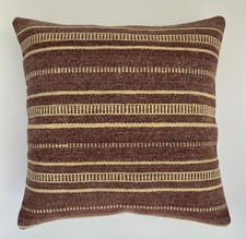 Handmade Cushion Cover Brown Stripped Rug Kilim 16''x16''/ 41x41 K40250383