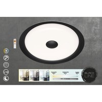Briloner Led Deckenleuchte Schwarz Ø46,3Cm 24W 1920Lm Cct Dimmbar Fernbedienung