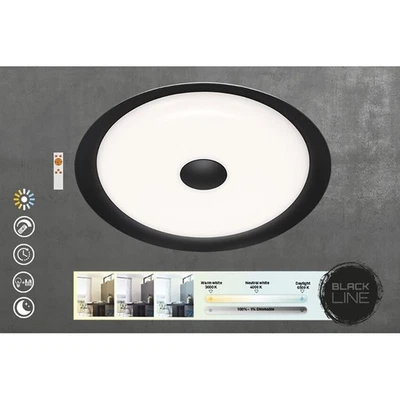 Briloner LED Deckenleuchte Schwarz Ø46,3cm 24W 1920lm CCT Dimmbar Fernbedienung - Bild 1 von 4