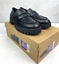 New Women's Steve Madden Lug Loafer Color Black Size 8M