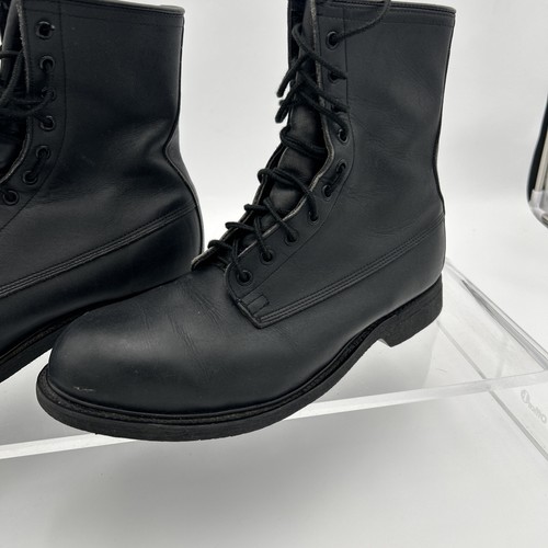 VTG 1994 Men Military Wolverine World Wide Black Steel Toe Combat Boots 10W 👀👇 - Picture 3 of 16