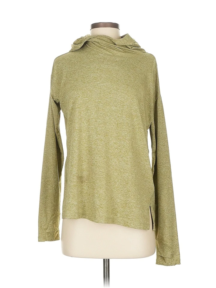 Athleta Women Green Pullover Hoodie S