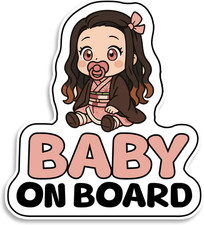 Baby on Board Signs for Car, Little Demon, Waterproof and Uv-Resistant Baby on B