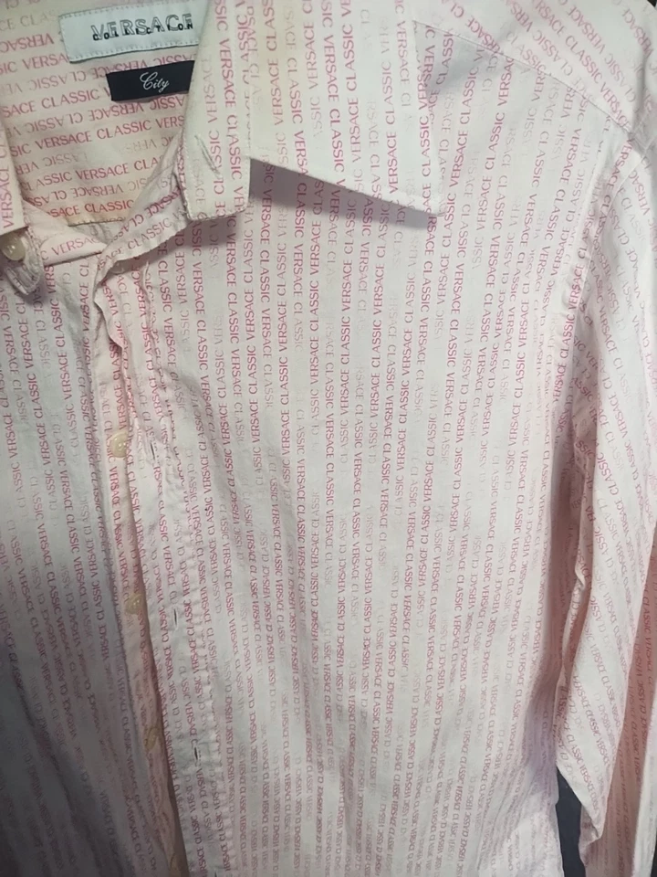 Camisa Versace Clásica Para Hombre Talla Manga Larga Talla Mediana Foto 4 de 4