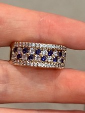 2.50 Ct Lab-Created Blue Sapphire Cluster Engagement Ring 14K White Gold Plated