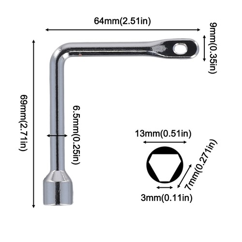 Hochwertiger Dreieckschlüssel Mehrzweck Wasserzähler Ventil Werkzeuge Handwerk - Bild 10 von 12