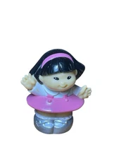 Fisher Price Little People SONYA LEE in PINK DRESS ASIAN GIRL Waving 2000