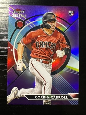2023 Topps Finest Purple Refractor 215/250 Corbin Carroll #24 Rookie RC