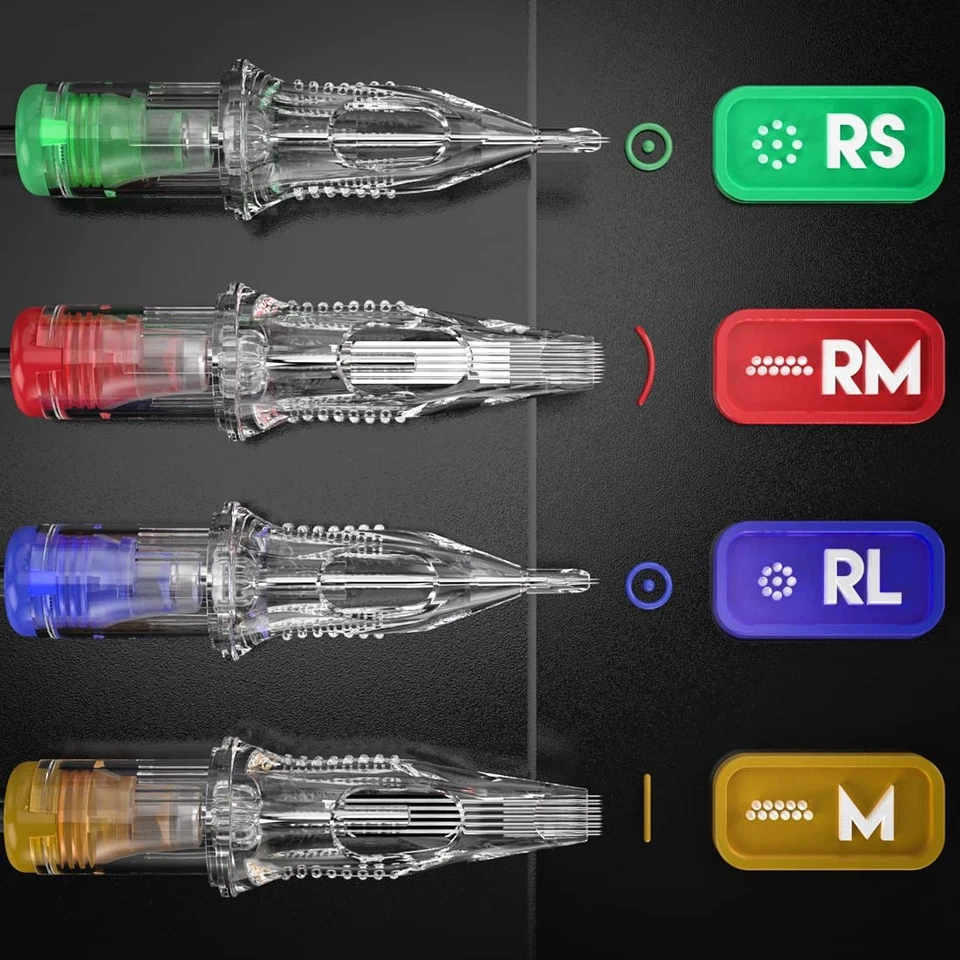 20 Piezas Cartuchos Extreme Aguja de Tatuaje Desechable Estándar 7 Forro Redondo 1207RL Foto 4 de 4