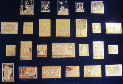 Collection of 25 U.S. Postage Stamp Ingots Pure .999 Silver