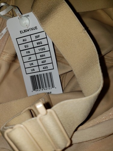 Elomi Nude Energise High Impact Underwire Tback Sport Bra Size 42G New Racerback - Picture 8 of 8
