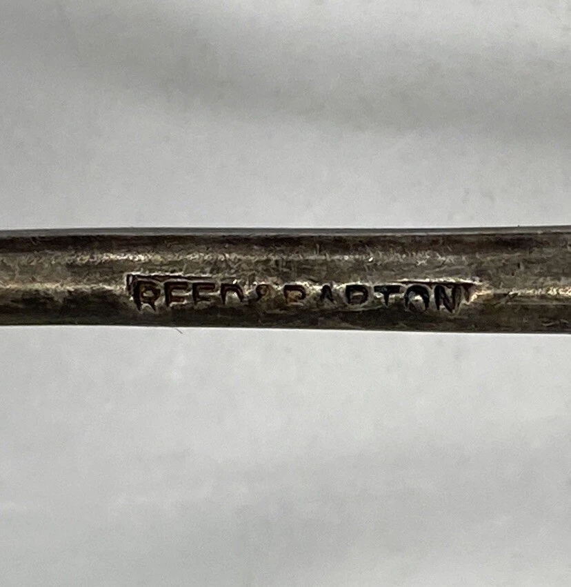 Cuchara de azúcar pala chapada en plata hoja de rosa Reed & Barton de colección usada en excelente estado Foto 4 de 4