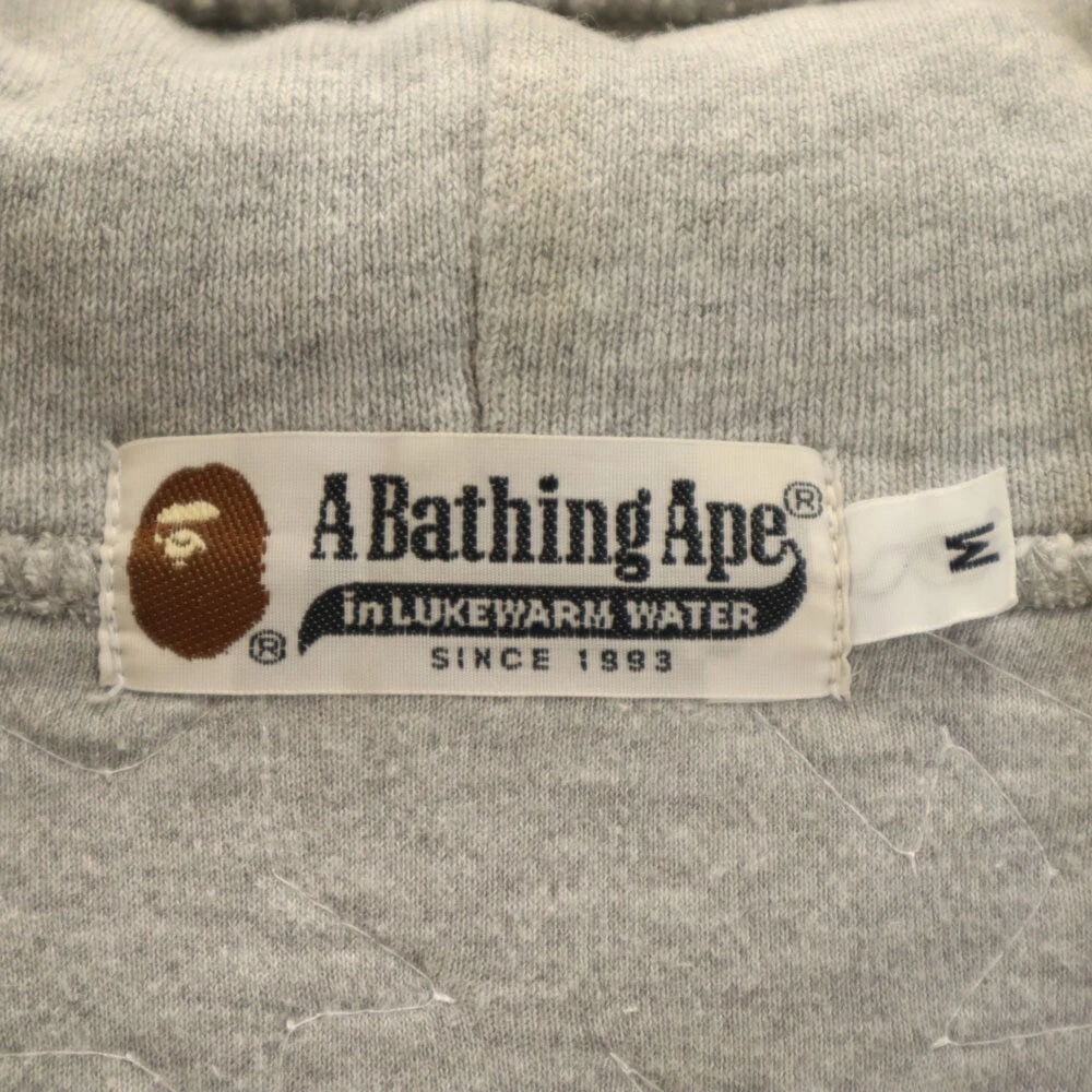 A BATHING APE (BAPE) Parka usa conpuccio capp BA inappone Giappon modell ste zipgio grigio t Munghezza: lu 62