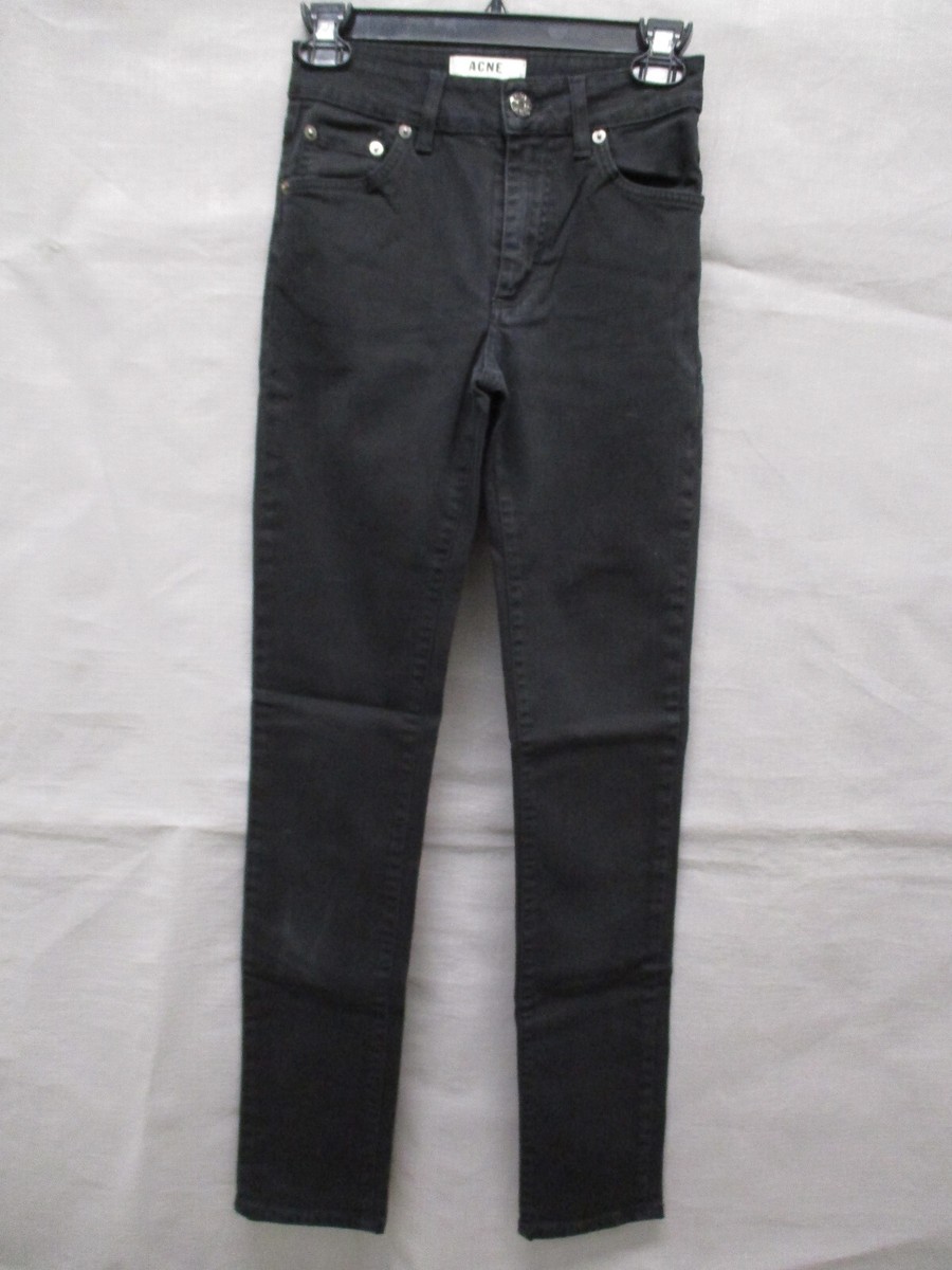 Acne Studios Jeans Womens 26 Black Needle Lacey Pocket Stretch - Main Image