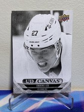 2024-25 Upper Deck Series 2 Hockey ANDERS LEE #C202 UD CANVAS BLACK WHITE SP